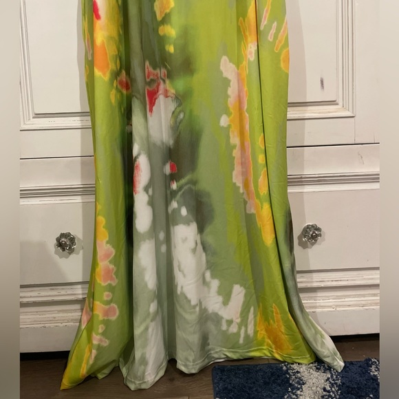 Beyond This Plane Maxi Dress (Size 4XL) (Lime Tie Dye) - Picture 6 of 7